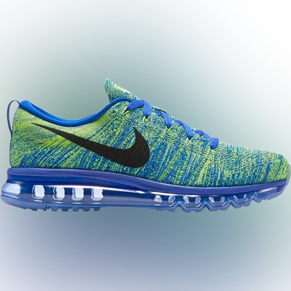 NIKE Flyknit Air Max Racer Blue Volt Mens 13